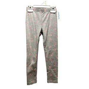 New Carter’s Kid Girls Candy Cane Christmas Leggings Size 4 NWT